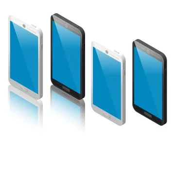 Isometric mobile phone Stock Illustration