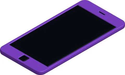 İsometric Mobile Phone Mock-up Vector Illustration Stock Illustration