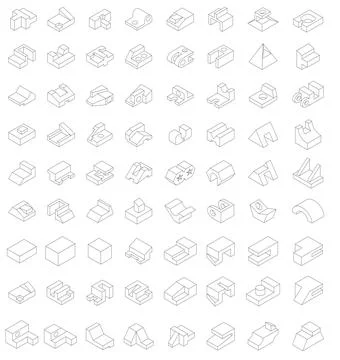 Isometric models - 1 Stock Illustration
