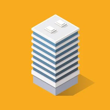 Isometric Modern Building Stock Illustration