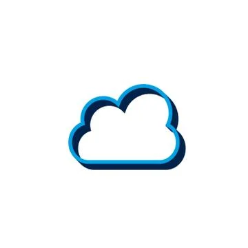 Isometric modern cloud technology and networking concept. Web cloud technolog Illustrazione stock