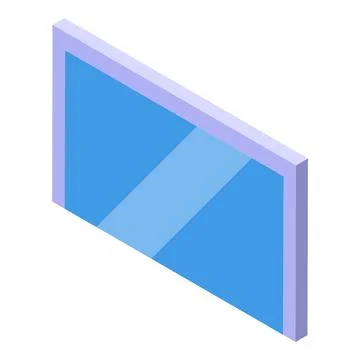 Isometric modern window reflecting the blue sky Ilustración de archivo