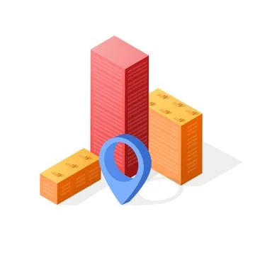 Isometric module is area landscape speed highway Stock Illustration