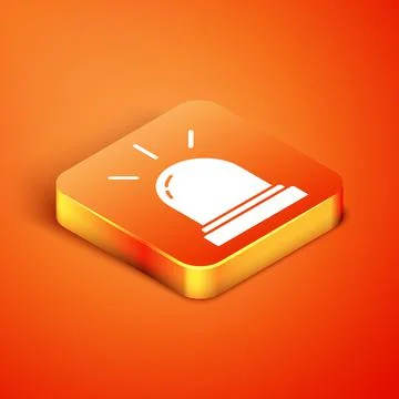 Isometric Motion sensor icon isolated on orange background. Vector Stock Illustration