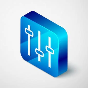 Isometric Music equalizer icon isolated on grey background. Sound wave. Audio Stock Illustration