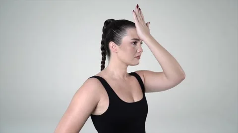 - Isometric neck presses Stock Footage 314193625