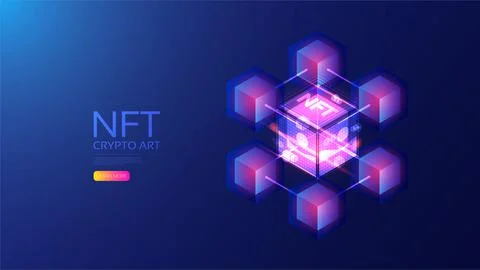 Isometric NFT Stock Illustration