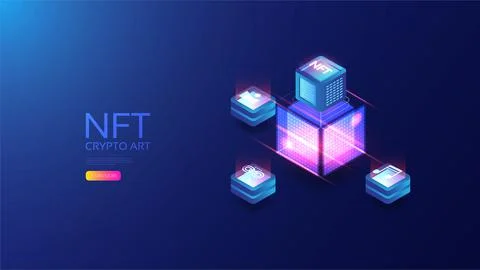 Isometric NFT 스톡 일러스트