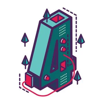 Isometric number 4 イラスト素材