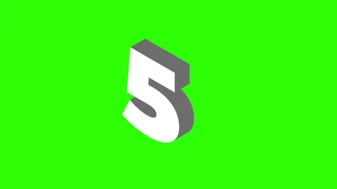 Isometric Number Animation on Green Screen Background Stock Footage 314978056