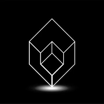 Isometric object- architectural logo Stock Illustration