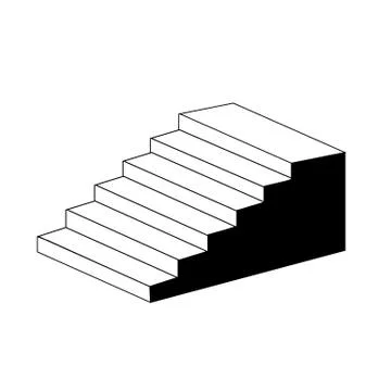 Isometric object stair-architectural object-axonometric view Stock Illustration