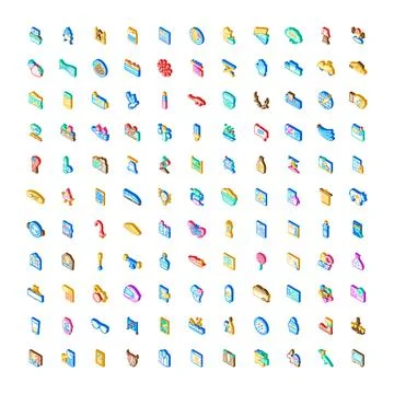 Isometric objects collection for digital applications and web design イラスト素材