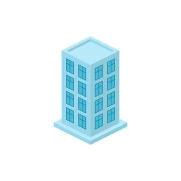 Isometric office building. Element of color isometric building. Premium quality Stock Illustration