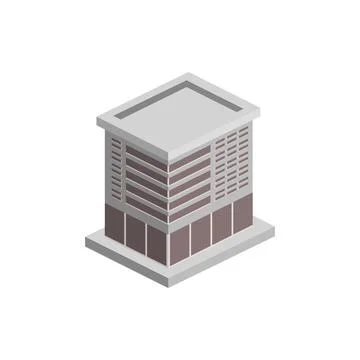 Isometric office building. Element of color isometric building. Premium quality Stock Illustration