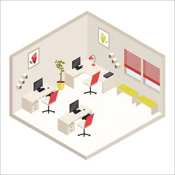 Isometric office Stock Illustration
