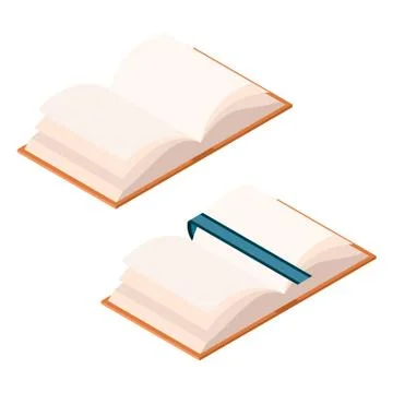 Isometric opened book Stock Illustration
