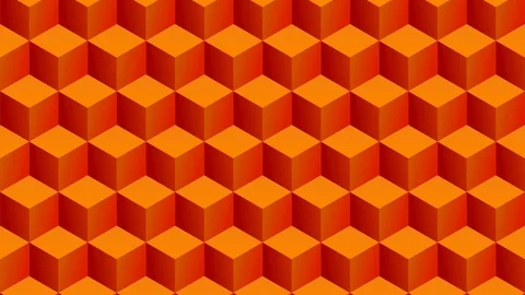 Isometric orange cubes pattern moving vertically. Seamless loop. Stock Footage 117744350