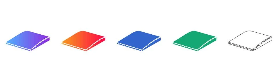 Isometric Pad Icon Set Stock Illustration