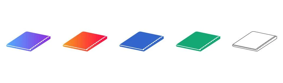Isometric Pad Icon Set Stock Illustration