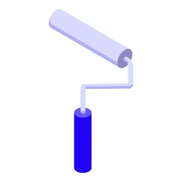 Isometric paint roller, ready for home renovation and wall painting Stock Illustration