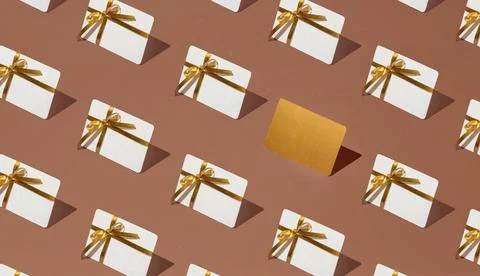 Isometric pattern of credit cards, gift cards, bonus cards. consumer concep.. Stock Illustration