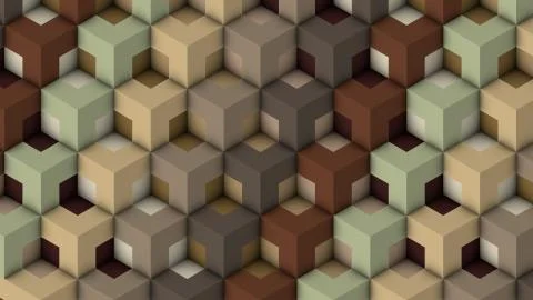 Isometric Patterns Gray. Bricks 3D Pattern. Colorful 3d Patterns. Stock Illustration