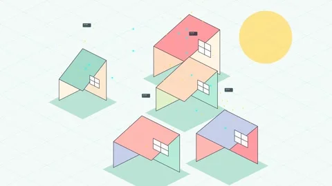 Isometric Peer To Peer Energy Trading Network And Smart Grid Animation 動画素材 340867684
