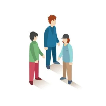 Isometric people Illustrazione stock