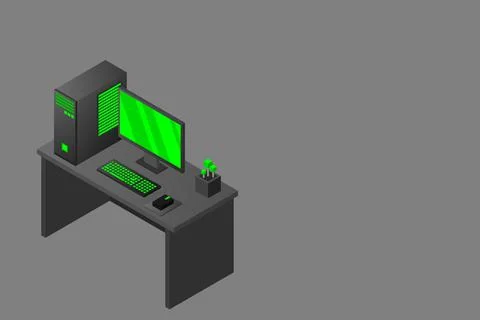 Isometric personal computer Stock Illustration
