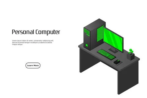 Isometric personal computer Stock Illustration