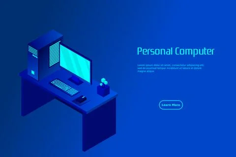 Isometric personal computer Stock Illustration
