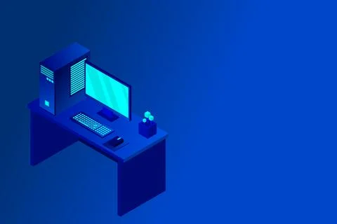 Isometric personal computer Stock Illustration