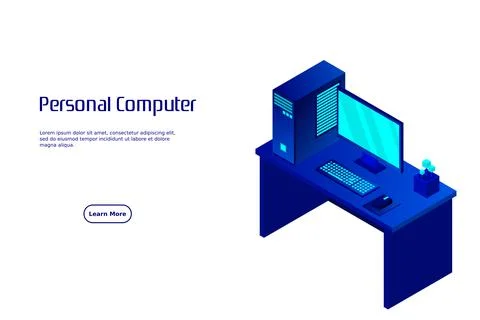 Isometric personal computer Stock Illustration