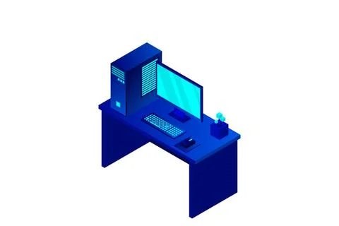 Isometric personal computer Stock Illustration