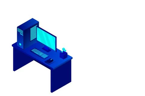 Isometric personal computer Stock Illustration