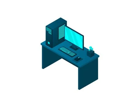 Isometric personal computer Stock Illustration