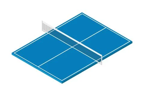 Isometric ping pong table vector illustration Stock Illustration
