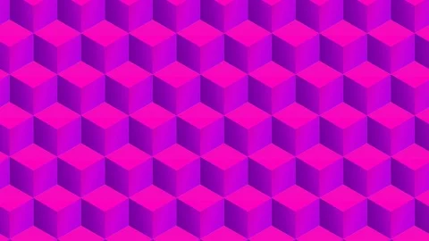 Isometric pink cubes pattern moving diagonally. Seamless loop. Stock Footage 117741111