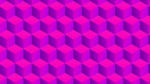 Isometric pink cubes pattern moving horizontally. Seamless loop. Stock Footage 117742154