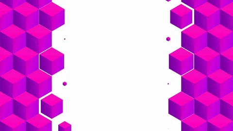 Isometric pink cubes pattern vertical transition including luma matte. Stock Footage 117743980