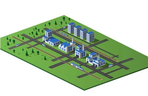 Isometric plant Stock Illustration