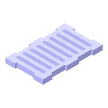 Isometric plastic pallet protecting goods during transportation Stock Illustration