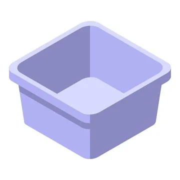 Isometric plastic storage bin illustration 스톡 일러스트