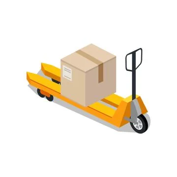 Isometric Platform Trolleys Icon Design Style Illustrazione stock