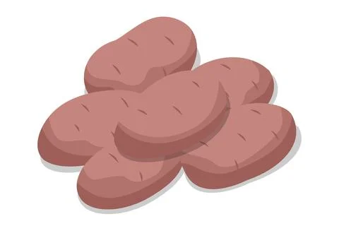 Isometric Potatoes are starchy root vegetables that provide essential nutrients Stock Illustration