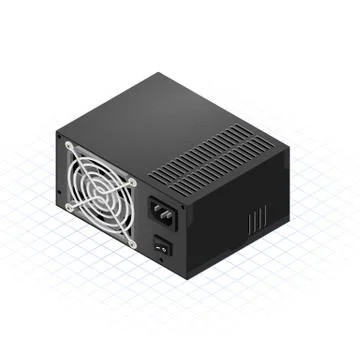 Isometric Power Supply Stock Illustration
