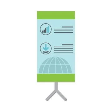 Isometric presentation board Illustrazione stock