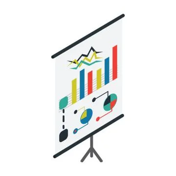 Isometric presentation board 스톡 일러스트