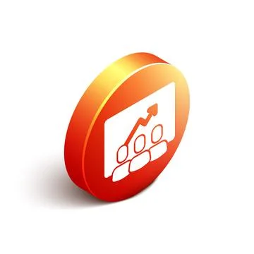 Isometric Project team base icon isolated on white background. Business analysis Stockillustratie